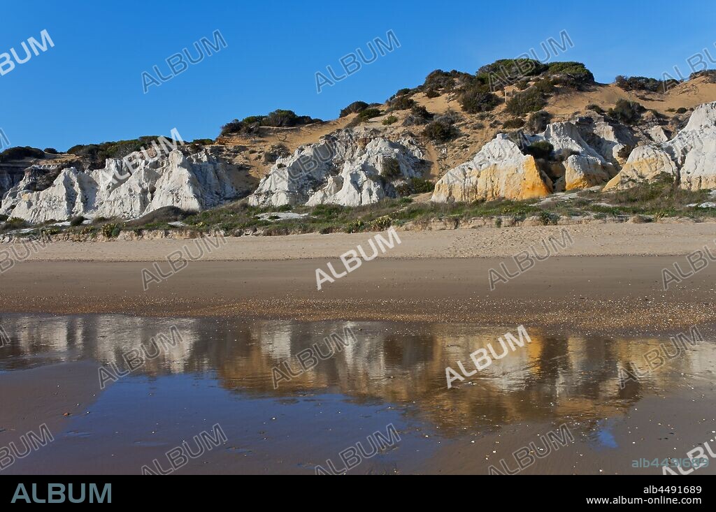 Natural Monument Cliffs of the Asperillo, Almonte, Huelva province, Region of Andalusia, Spain, Europe.