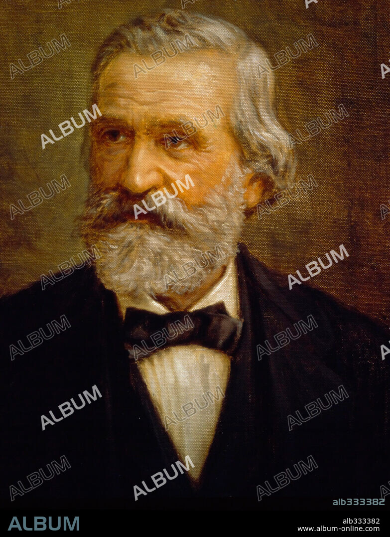 Portrait of Giuseppe Verdi, Oil on canvas.