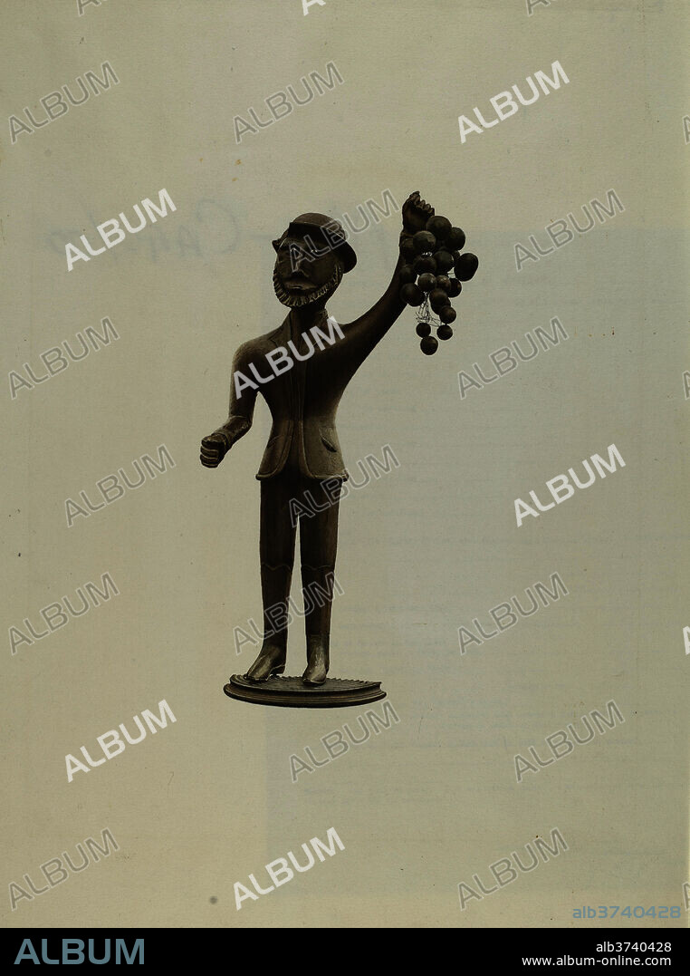 KARL J. HENTZ. Tavern Sign Figure. Dated: 1935/1942. Dimensions: overall: 47.3 x 36.3 cm (18 5/8 x 14 5/16 in.). Medium: watercolor and graphite on paper.