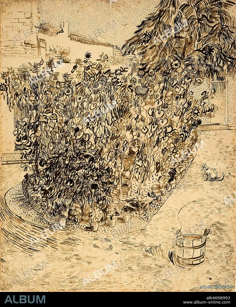 VINCENT VAN GOGH. Garden of a Bathhouse. Date: August 1888, Arles. Dimensions: 60.7 cm x 49.2 cm.