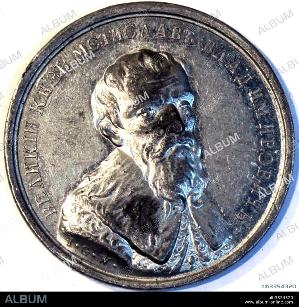 GEORG CHRISTIAN WAECHTER. Mstislav I Vladimirovich the Great, Grand Prince of Kiev (from the Historical Medal Series).
