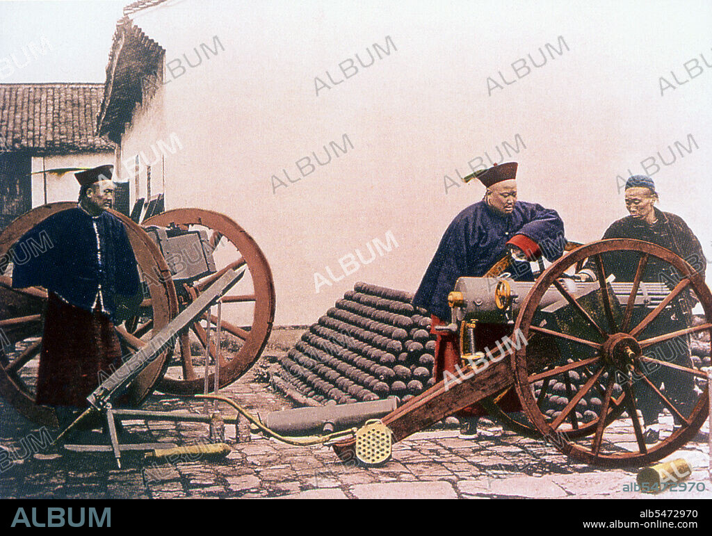 First used in China during the Song Dynasty (960–1279 ), cannon were among the earliest forms of gunpowder artillery, and over time replaced siege engines—among other forms of aging weaponry—on the battlefield. The first hand cannon appeared during the 1260 Battle of Ain Jalut between the Mamluks and Mongols in the Middle East. The first cannon in Europe were probably used in Iberia, during the Reconquista, in the 13th century, and English cannon were first deployed in the Hundred Years' War, at the Battle of Crécy, in 1346.