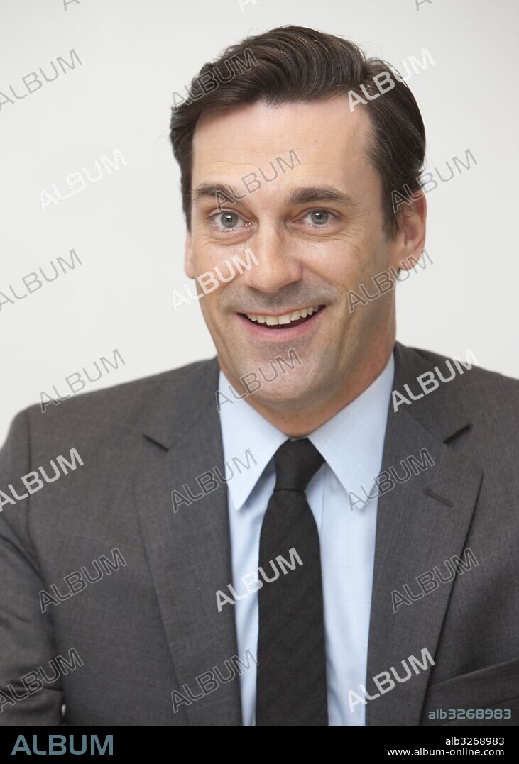 JON HAMM. August 10, 2012 - Culver City, California 90230, USA - John Hamm, star of Mad Men is interviewed and photographed at the Four Season Hotel in Beverly Hills, CA. 10/08/2012