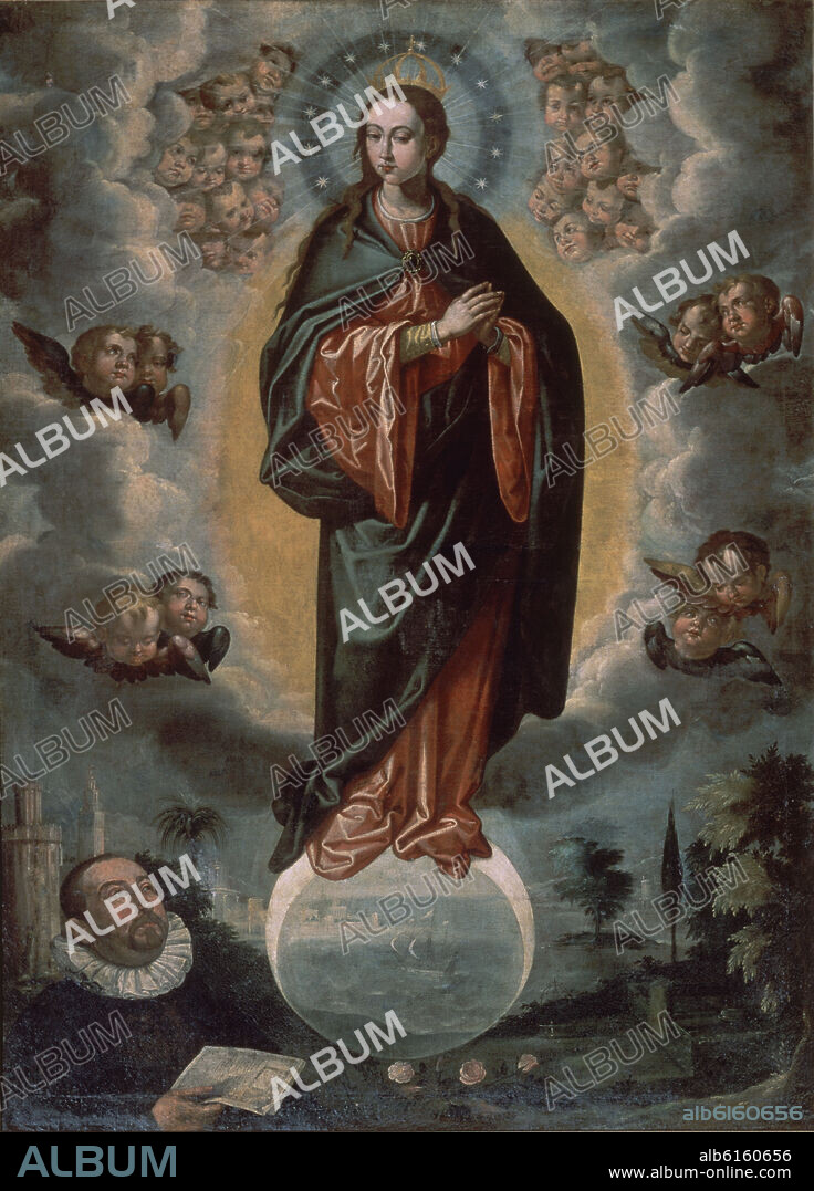 FRANCISCO PACHECO. INMACULADA CON MIGUEL DEL CID - O/L - 160x109 - 1616/1617 - BARROCO ESPAÑOL.