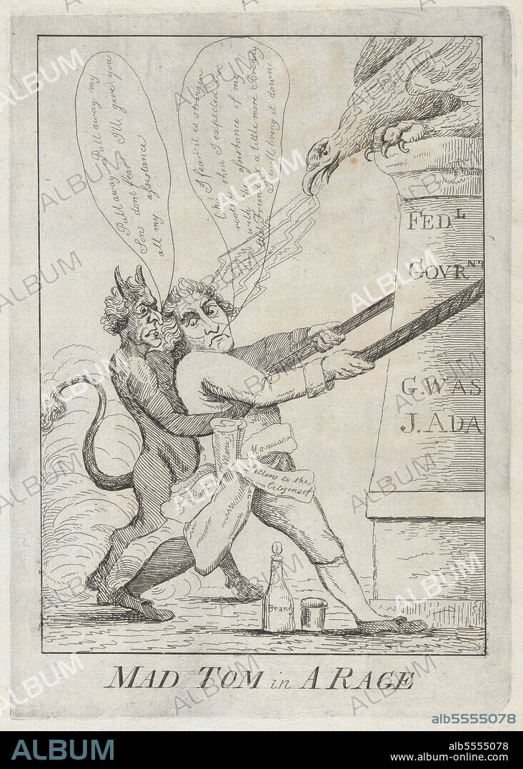 ANON. Mad Tom in a Rage, 1801.