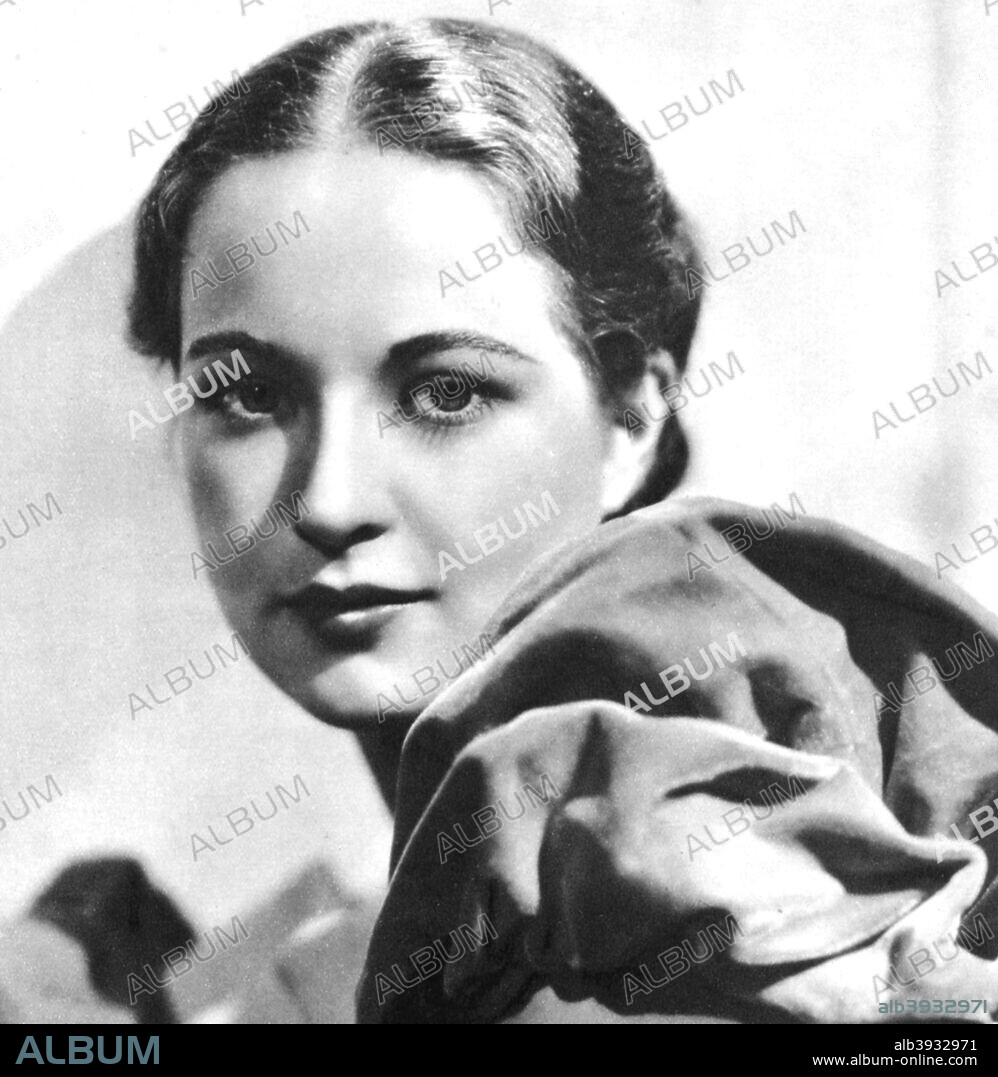 Evelyn Venable, American actress, 1934-1935. Evelyn Venable's Hollywood career began in 1933. Her best known performance was in Death Takes a Holiday (1934) in which she starred opposite Fredric March. She retired from films in 1943 and gained a Masters Degree at UCLA, where she went on to teach Ancient Greek and Latin. Taken from Meet the Film Stars, by Seton Margrave. (London, 1934-1935).