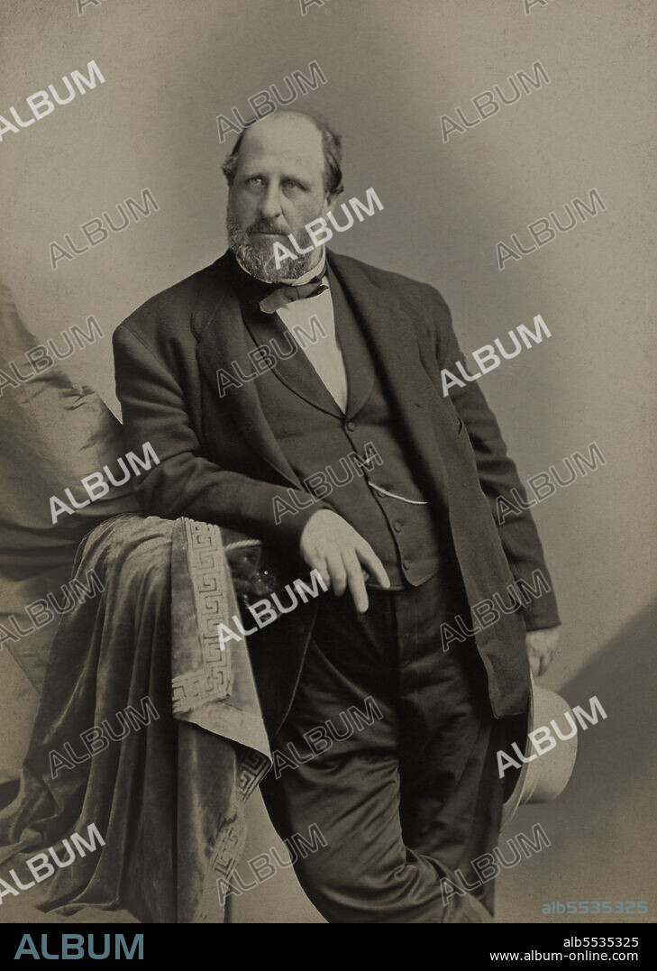 William Magear "Boss" Tweed (1823-1878), American Politician, most notably known as "Boss" of Tammany Hall, playing a major role in New York politics in the 19th Century, three-quarter length Portrait, Napoleon Sarony, 1870.