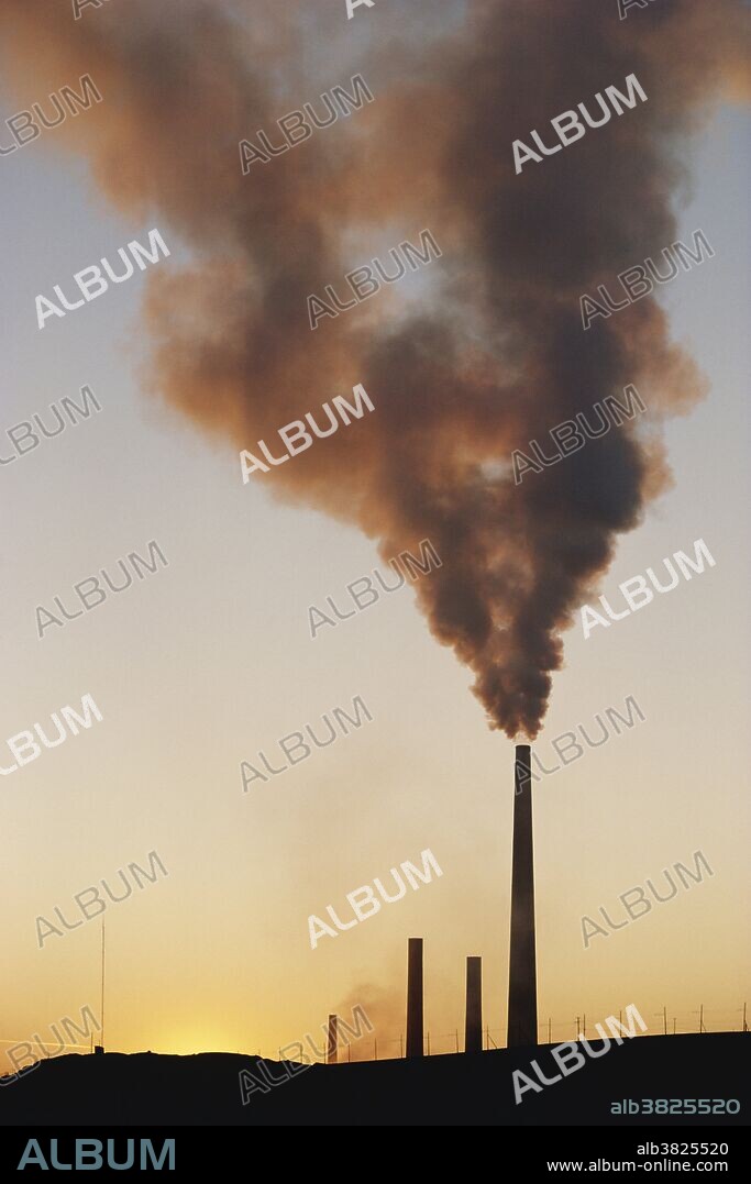 Inco Superstack in Sudbury, Ontario. This 'Superstack' sits atop the largest nickel smelting operation in the world.