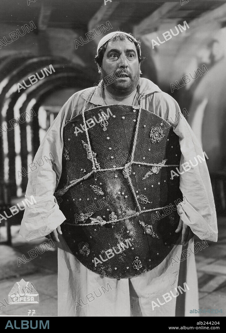 JUAN CALVO en DON QUIJOTE DE LA MANCHA, 1947, dirigida por RAFAEL GIL. Copyright COMPAÑIA INDUSTRIAL FILM ESPAÑOL (CIFESA).