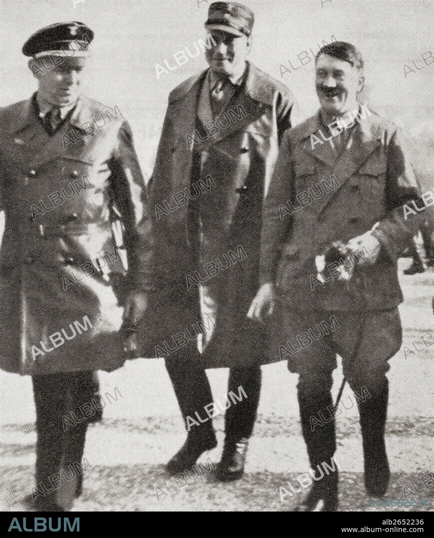 Adolf Hitler With Wilhelm Brückner.