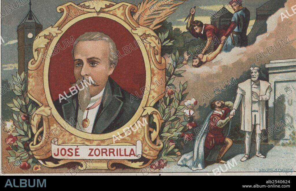 José Zorrilla Moral (1817-1893). Poeta y autor dramático español.
