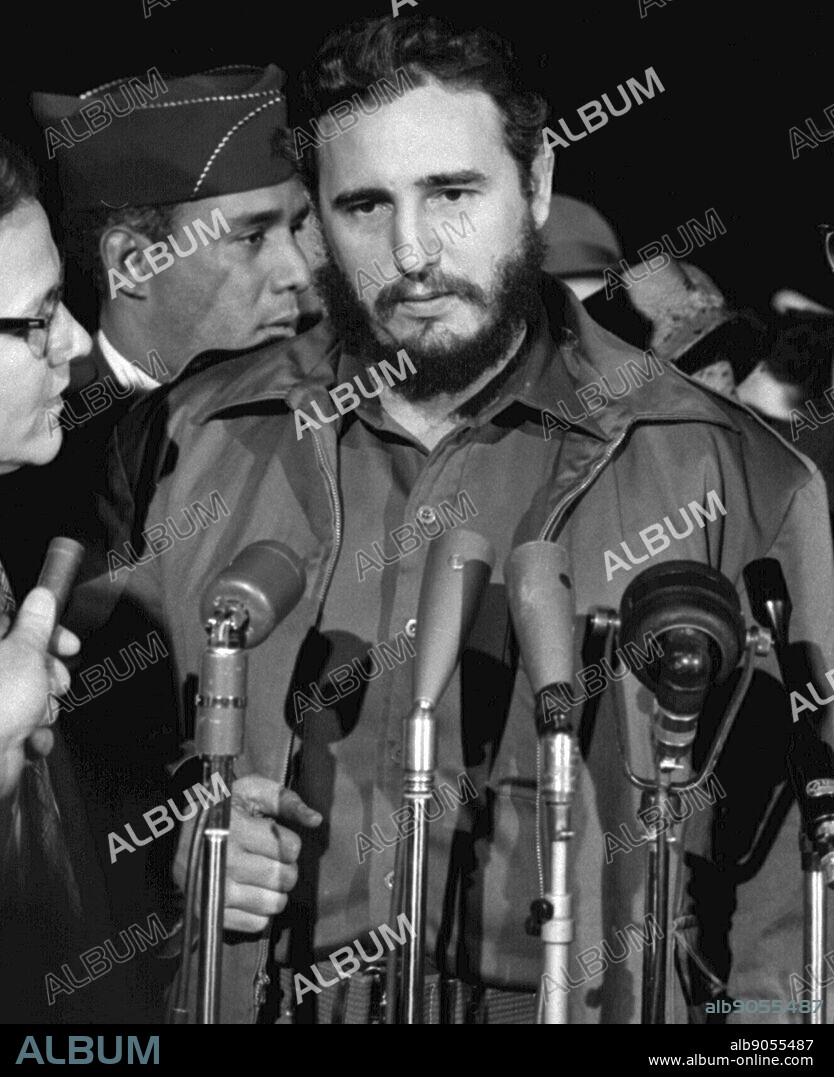 Fidel Castro of Cuba visits Washington DC 1959.