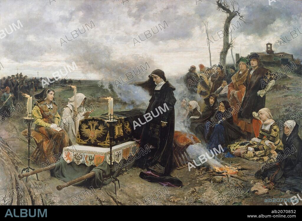 FRANCISCO PRADILLA ORTIZ. Francisco Pradilla y Ortiz / 'Doña Juana "la Loca"', 1877, Escuela Española, Óleo sobre Lienzo, 340 cm x 500 cm, P04584.