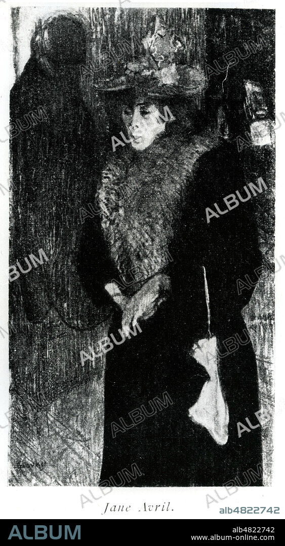 Jane Avril (1868-1943), une des danseuses les plus celebres du Moulin Rouge ou elle etait surnommee « Jane la Folle » ou « La Melinite ». Credit : Collection KHARBINE-TAPABOR.
