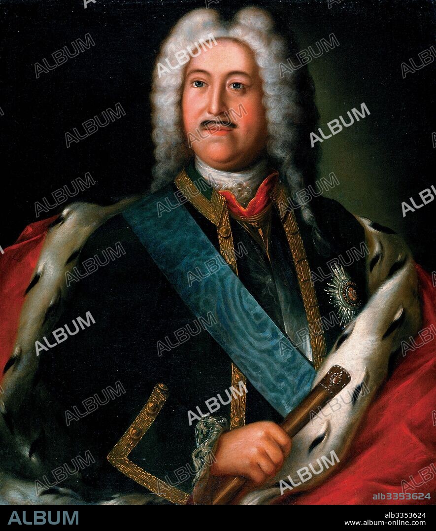 ANONYMOUS. Portrait of Prince Mikhail Mikhaylovich Golitsyn (1684–1764), general admiral of the Russian fleet.