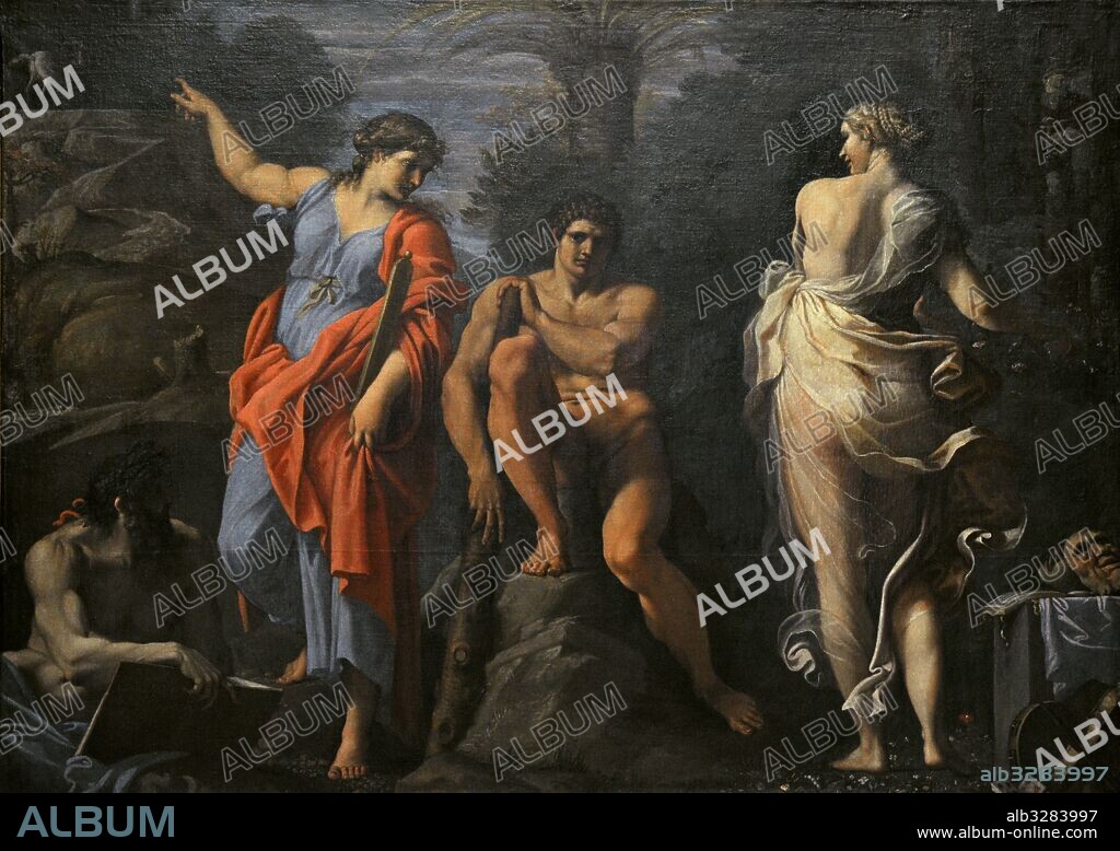 Annibale Carracci (1560-1609). Italian painter. The Choice of Hercules, 1596. Farnese Collection. National Museum of Capodimonte. Naples. Italy.