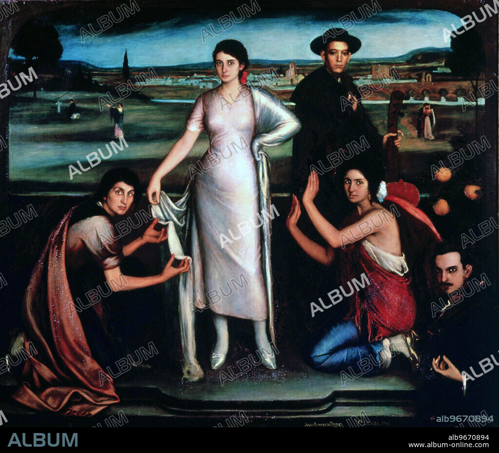JULIO ROMERO DE TORRES. ROMERO DE TORRES , JULIO. PINTOR ESPAÑOL . CORDOBA 1874 - 1930. NUESTRA SEÑORA DE ANDALUCIA , OLEO. MUSEO ROMERO DE TORRES . CORDOBA.