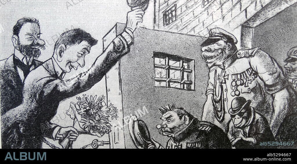Cartoon depicting the first act of the Provisional Government in Turkestan was the decree of March 18, 1917 an amnesty for the executioners of the Kyrgyz uprising of 1916. Jailbirds of Kerensky was the term used during the Russian Revolution for people who were released from Russian jails on amnesty. A total of three amnesties were enacted by Russian Minister of Justice Alexander Kerensky in 1917.