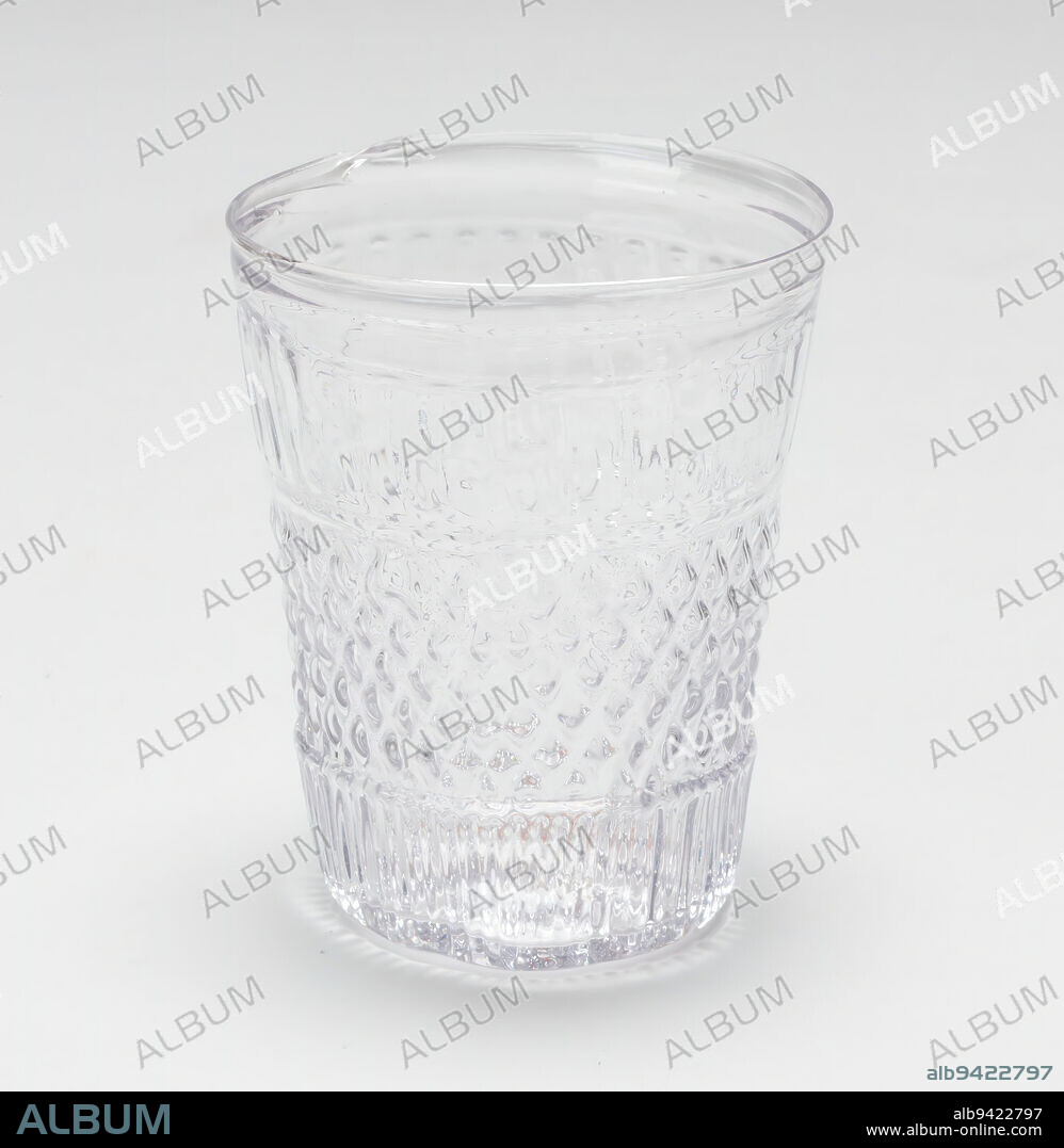 Water glass, 18th-19th century, 3 3/4 x 3 x 3in. (9.5 x 7.6 x 7.6cm), Glass, United States, 18th-19th century.