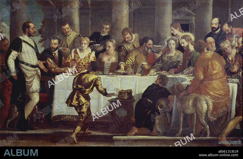 PABLO VERONES O PAOLO VERONESE (1528-1588). BODAS DE CANAAN - HACIA 1562 - OLEO/LIENZO - 127x209 - MANIERISMO ITALIANO.