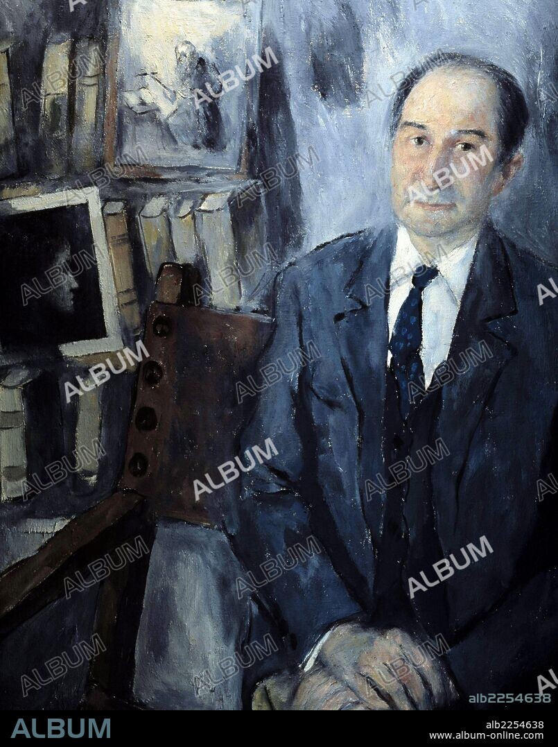 MUÑOZ ROJAS , JOSE ANTONIO. ESCRITOR ESPAÑOL. ANTEQUERA 1909. OLEO DE CRISTOBAL TORAL.