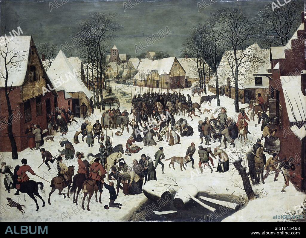 The Massacre of the Innocents  1566  Pieter Bruegel the Elder (ca.1525-1569/Flemish)  Oil on Wood Panel  Kunsthistorisches Museum, Vienna, Austria.