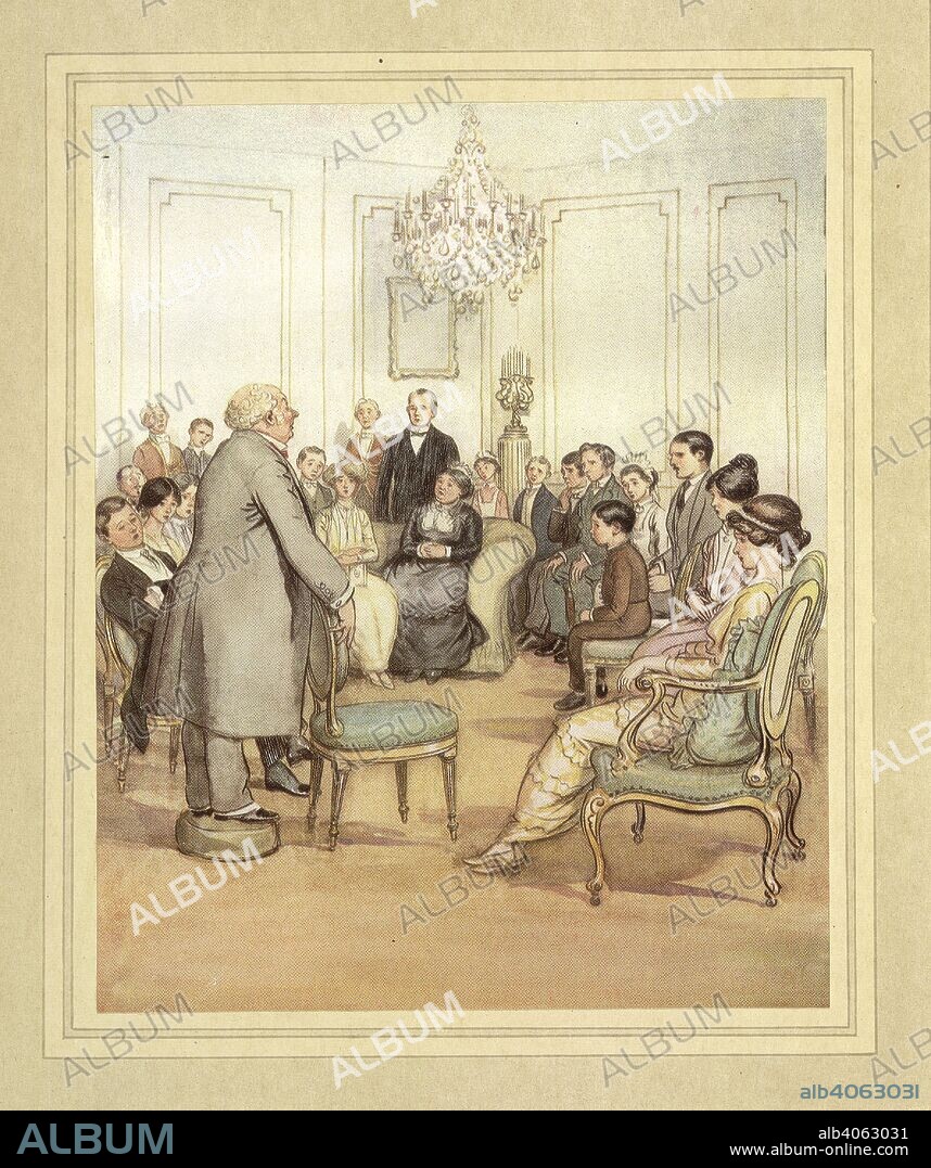 SIR JAMES MATTHEW BARRIE and HUGH THOMSON. The household being addressed. The Admirable Crichton ... Illustrated by Hugh Thomson. Hodder & Stoughton: London, [1914.]. Source: K.T.C.102.b.3, frontispiece. Language: English.