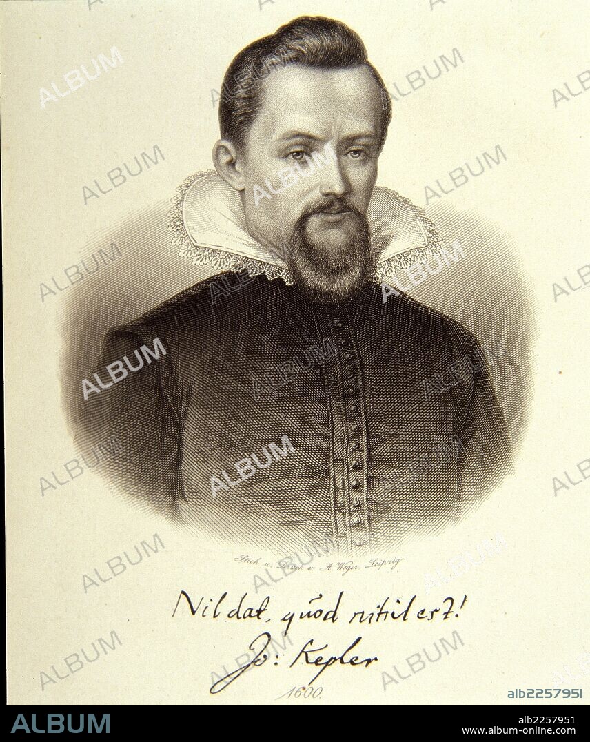 JOHANNES KEPLER. KEPLER, JOHANNES. ASTRONOMO ALEMAN. 1571-1630. GRABADO, AÑO 1600.
