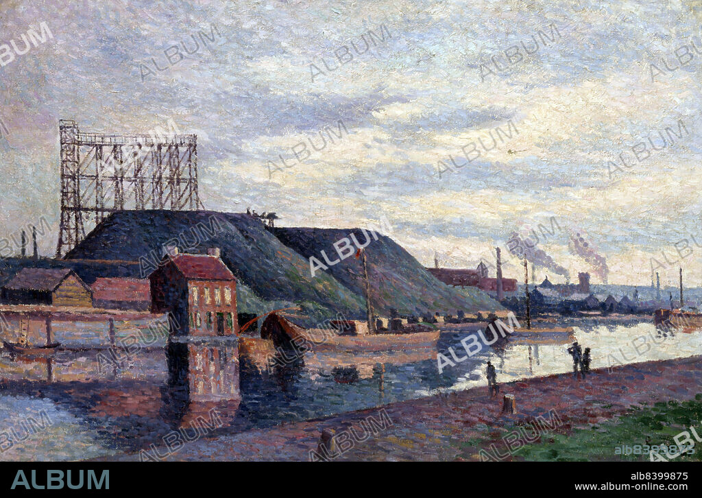 MAXIMILIEN LUCE. Les terrils de Sacré Madame, 1897. The slag heaps of Sacré Madame. Coal mine in the western suburbs of Charleroi.