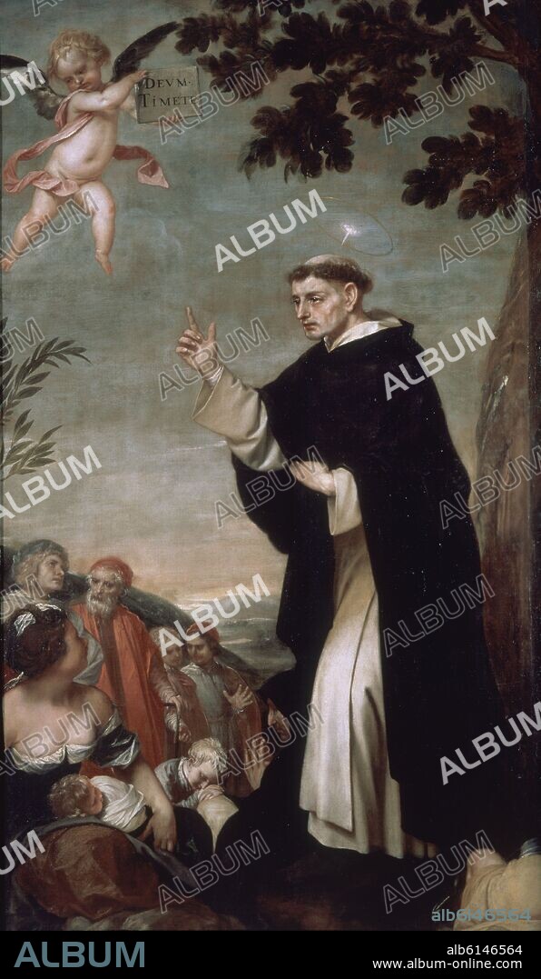 ALONSO CANO. LA PREDICACION DE SAN VICENTE FERRER - SIGLO XVII - OLEO/LIENZO - 217x167 - BARROCO ESPAÑOL.