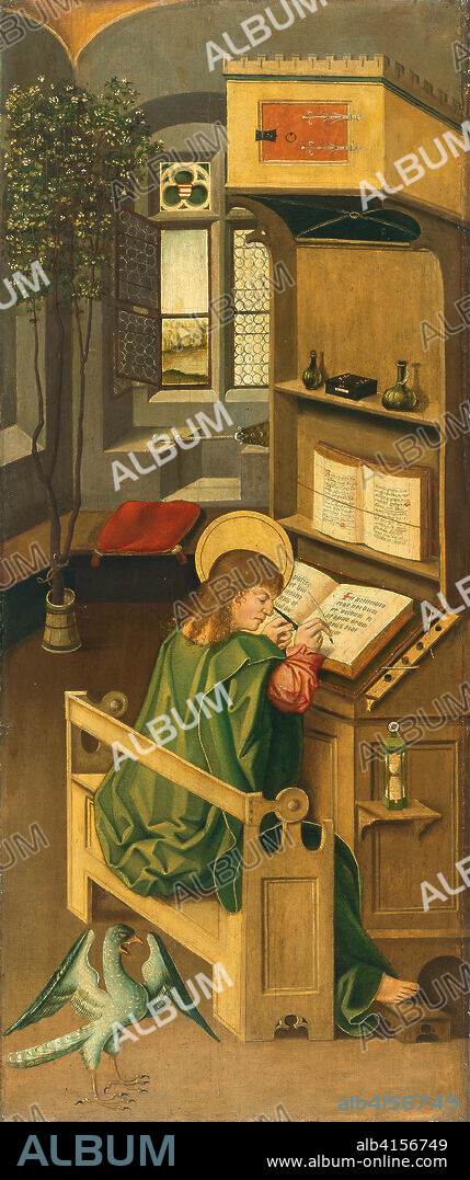 GABRIEL MAELESSKIRCHER. Gabriel Mälesskircher ((?), ca. 1430-Munich, 1495). Saint John the Evangelist (1478). Oil on panel. 77.2 x 32.2 cm.