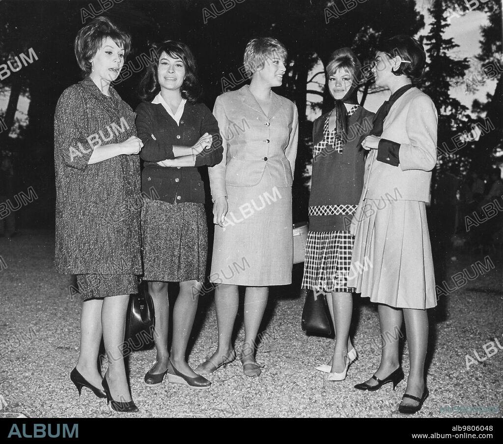 Tina gloriani, franca bettoja, didi perego, cristina gaioni, valeria moriconi, rome 1962.