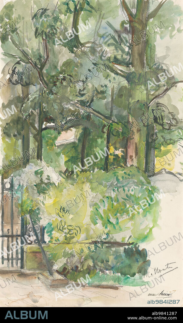 BARBARA ELISABETH VAN HOUTEN. View in garden, 1872-1950.