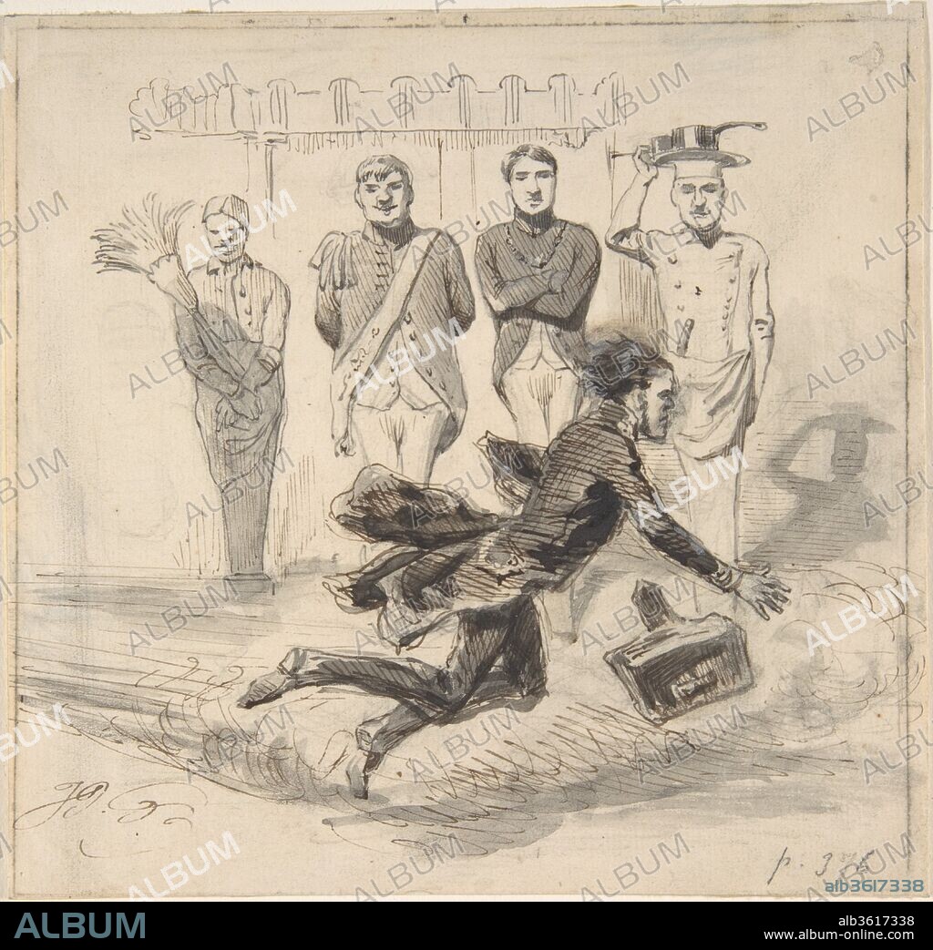 JEAN IGNACE ISIDORE GERARD. Illustration in Jérôme Paturot, by Louis Reybaud, Paris, 1846. Artist: J. J. Grandville (French, Nancy 1803-1847 Vanves). Dimensions: sheet: 4 15/16 x 5 3/16 in. (12.6 x 13.2 cm). Date: ca. 1846.