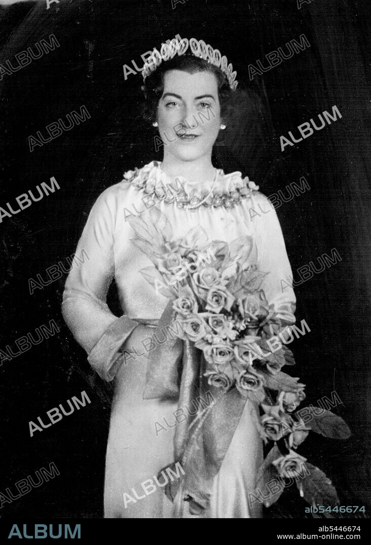 Lady Angela Scott Engaged - Duchess of Gloucester's Sister: This is Lady Angela at her sister's wedding The Duchess of Gloucester. Lady Angela Scott has become engaged to Lt-Commander Peter Dawnay. R. N. Lady Angela is 5th and youngest daughter of the late Duke of Buccleuch and a sister of Duchess of Gloucester, and was born in 1906. Her fiance is the second son of Lady Susan Dawnay and of the late Major the Hon. Hugh Dawnay who lost his life in the Great War. He is one of four brothers the eldest of whom married Lady Katherine Beresford daugh­ter of the 5th Marquess of Waterford and the youngest Lady Elizabeth Grey younger daughter of Earl Grey. May 03, 1937. (Photo by Hay Wrightson).
