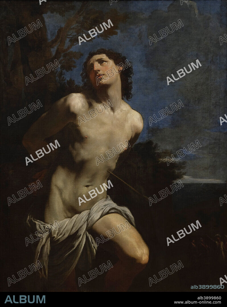 GUIDO RENI. Saint Sebastian. Date/Period: Ca. 1625. Painting. Oil on canvas oil on canvas. Height: 1,925 mm (75.78 in); Width: 1,550 mm (61.02 in).