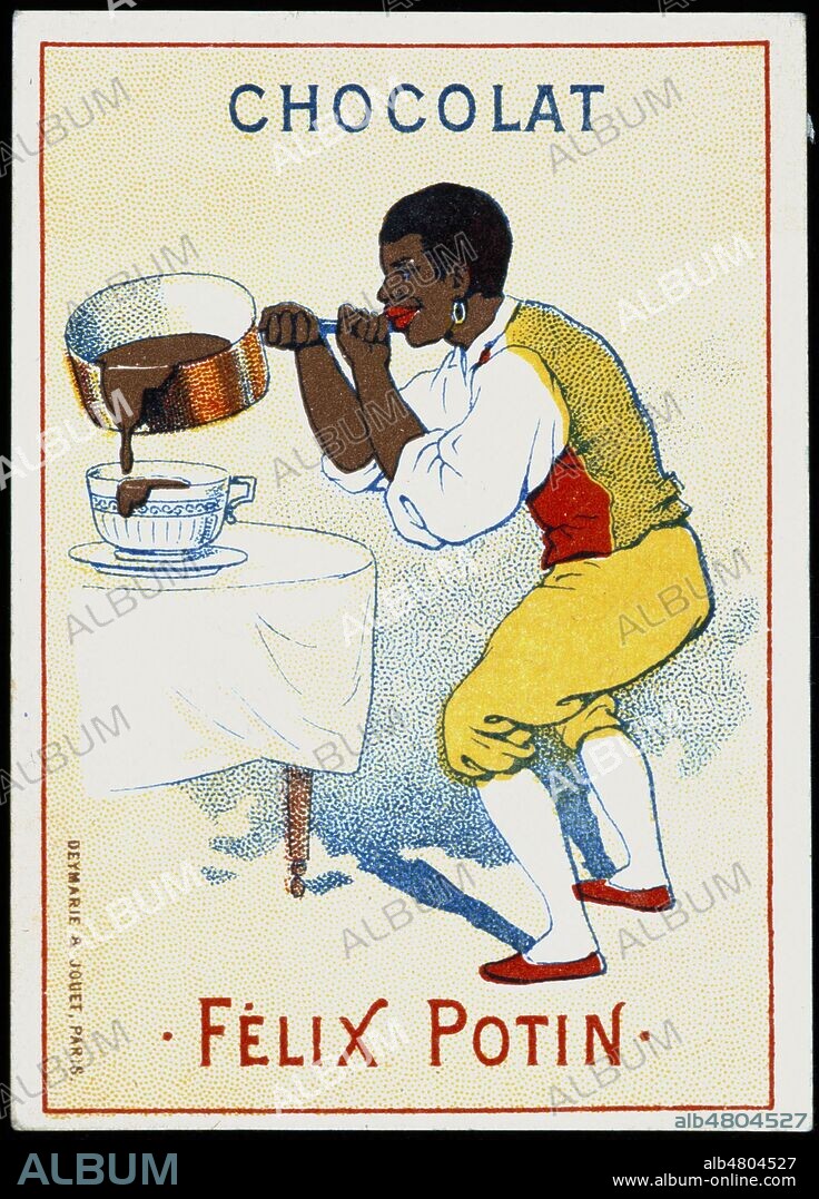 Chromo publicitaire pour le chocolat Felix Potin vers 1900. Credit: Collection Kharbine-Tapabor.