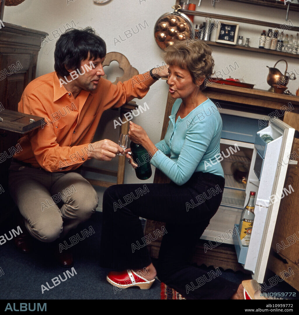 German actor couple Heinz Baumann and Gardy Brombacher, Germany 1970s.