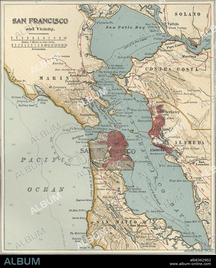 Map of San Francisco Bay.