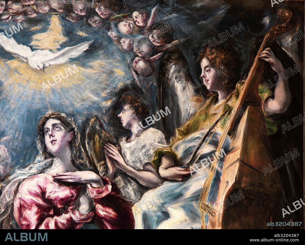 DETALLES DEL CUADRO "LA INMACULADA CONCEPCION". AUTOR: DOMENIKOS THEOTHOKOPOULOS, EL GRECO. EN EL MUSEO DE SANTA CRUZ, Nº INVENTARIO 1277. (1608-1613, OLEO SOBRE LIENZO, DEPOSITO DE LA PARROQUIA DE SAN NICOLAS DE BARI, TOLEDO).