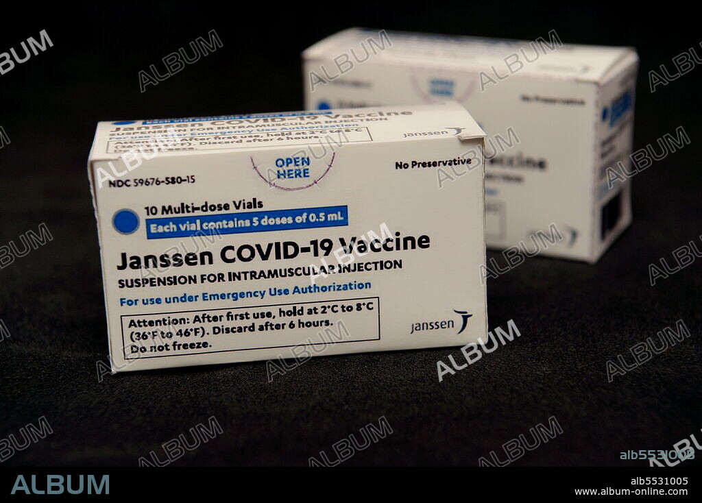 The Johnson & Johnson COVID-19 vaccine. Developed by Janssen Vaccines in Leiden, Netherlands, and its Belgian parent company Janssen Pharmaceuticals. It is a viral vector vaccine based on a human adenovirus that has been modified to contain the gene for making the spike protein of the SARS-CoV-2 virus that causes COVID-19. The body's immune system responds to this spike protein to produce antibodies. The vaccine requires only one dose and does not need to be stored frozen. April 2021.