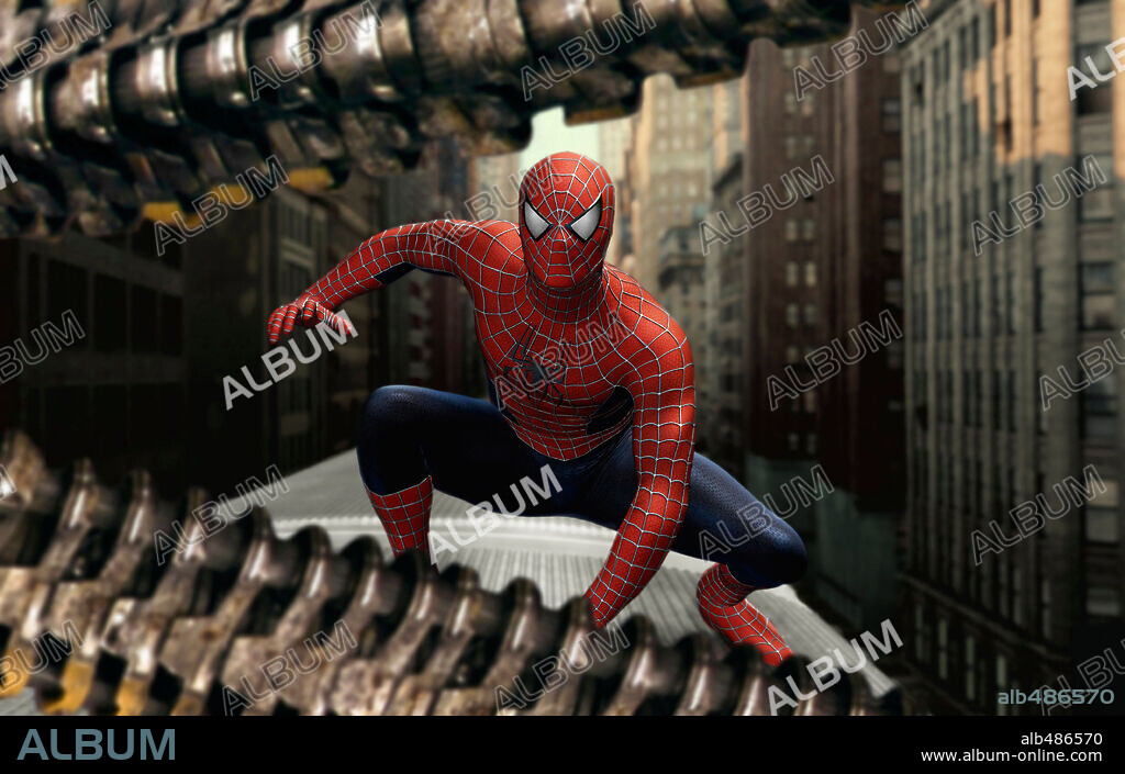 TOBEY MAGUIRE in SPIDER-MAN 2, 2004, unter der Regie von SAM RAIMI. Copyright COLUMBIA PICTURES/MARVEL ENTERTAINMENT / SONY PICTURES.