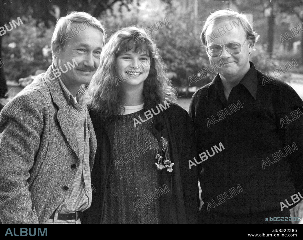 Stockholm 1978-09-10. Gösta Ekman och Maria Andersson med regissören Mats Arehn i samband med inspelningen av filmen "En kärleks sommar" . Foto: Owe Sjöblom / SvD / TT / kod 12014.