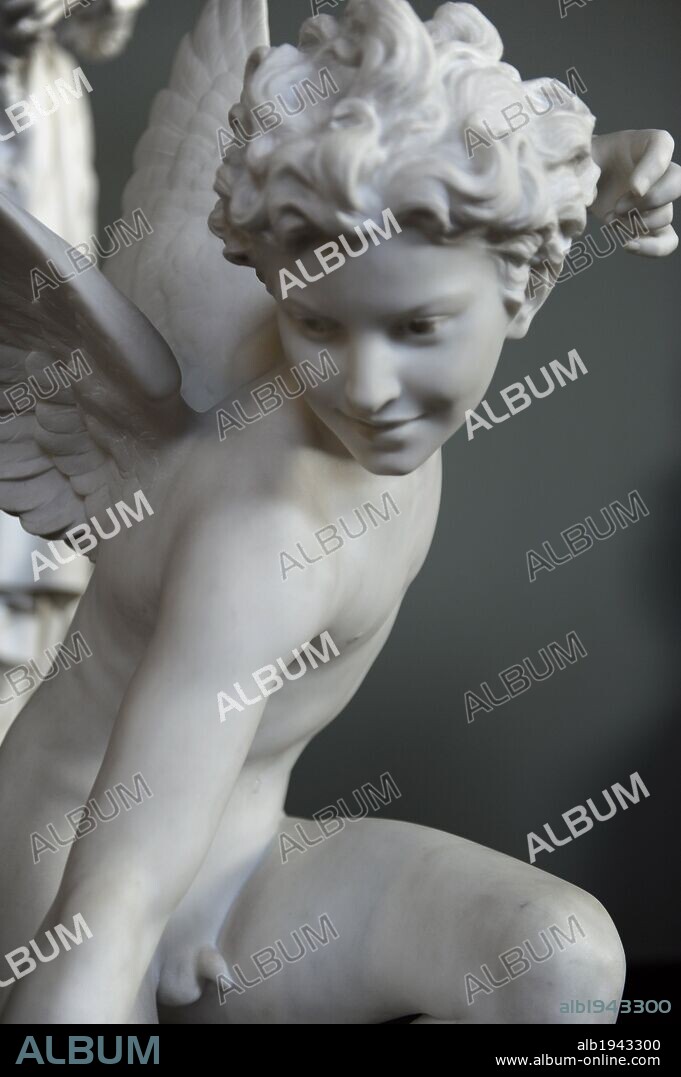 Laurent-Honore Marqueste (1848-1920). French Neo-Baroque sculptor. Eros. 1903 (1883). Ny Carlsberg Glyptotek Museum. Copenhagen. Denmark.