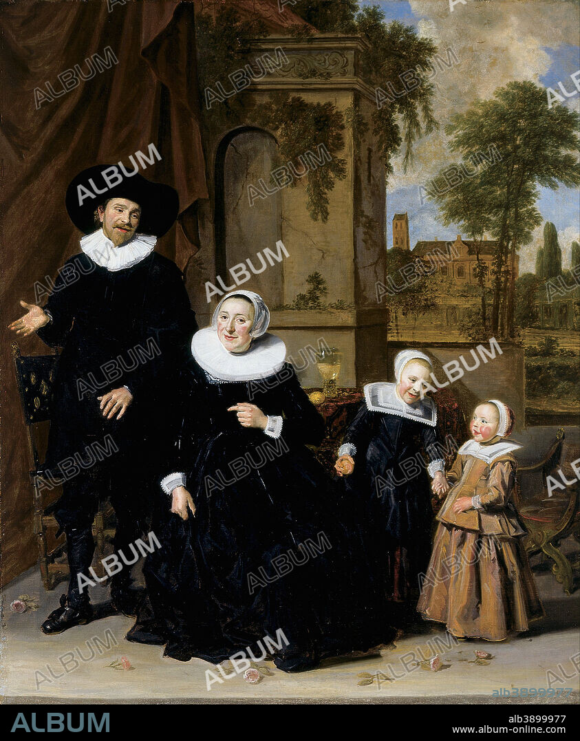 FRANS HALS. Portrait of a Dutch Family. Date/Period: From 1633 until 1636. Painting. Oil on canvas. Height: 111.8 cm (44 in); Width: 89.9 cm (35.3 in).