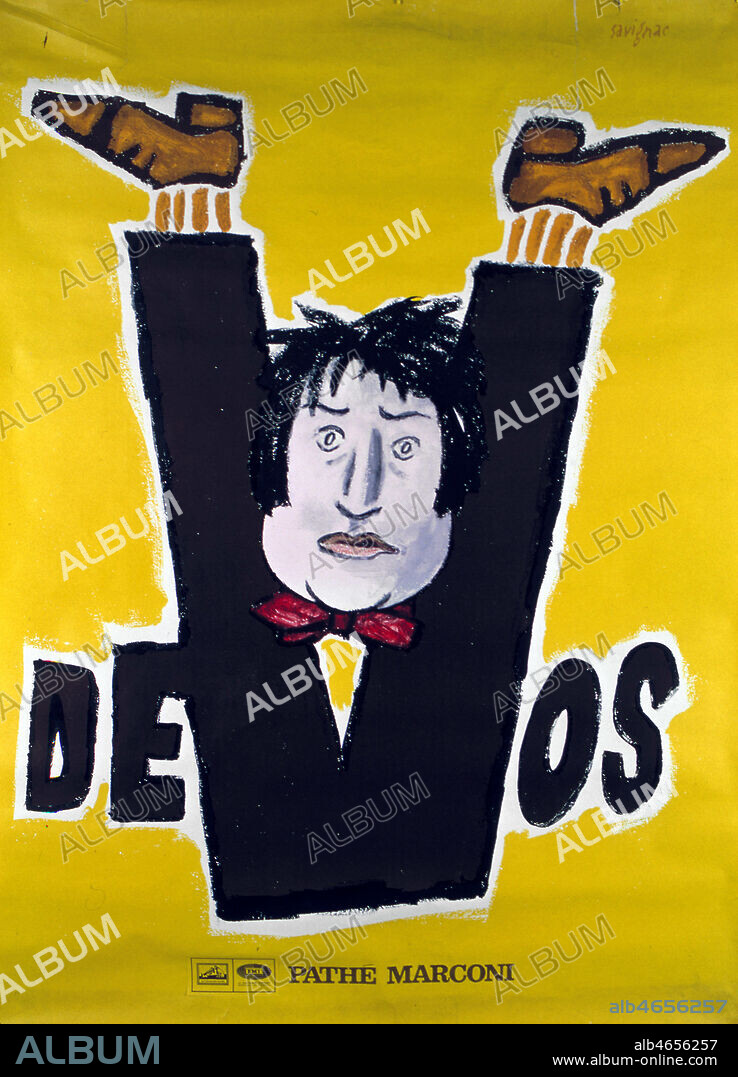 Affiche pour un spectacle de Raymond DEVOS illustree par Raymond SAVIGNAC (1907-2002)(ADAGP) en 1967. Credit : Coll. Perrin/KHARBINE-TAPABOR.