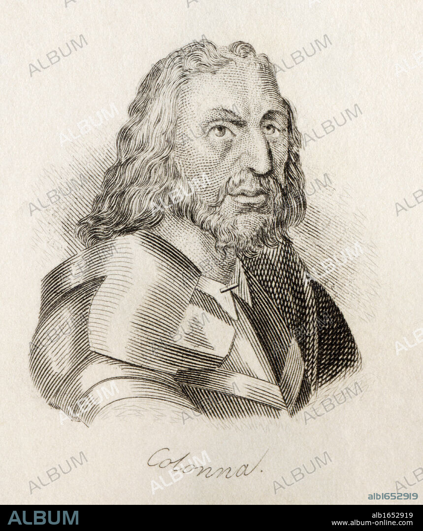 Prospero Colonna 1452 to 1523, aka Prosper Colonna. Italian condottiero. From the book Crabbs Historical Dictionary published 1825.