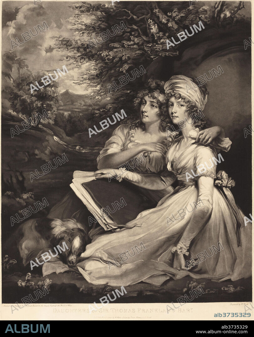 WILLIAM WARD AFTER JOHN HOPPNER. Daughters of Sir Thomas Frankland Bart (The Sisters). Dated: 1797. Dimensions: plate: 58 x 45.2 cm (22 13/16 x 17 13/16 in.)  sheet: 61.2 x 58.4 cm (24 1/8 x 23 in.). Medium: mezzotint on laid paper.