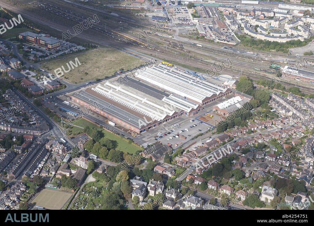 Holgate Road Carriage Works, York, North Yorkshire, 2014. Built in 1884 to manufacture railway carriages for the North Eastern Railway, the works ceased production in 2002.