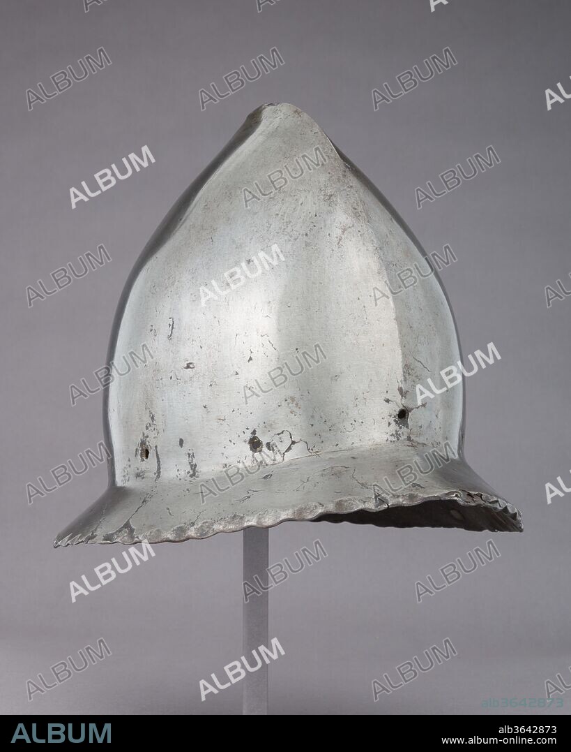 Cabasset. Culture: possibly Spanish. Dimensions: H. 9 1/4 in. (23.5 cm); W. 9 9/16 in. (24.3 cm); D. 12 11/16 in. (32.2 cm); Wt. 8 lb. 5 oz. (3770 g). Date: second half 16th century.